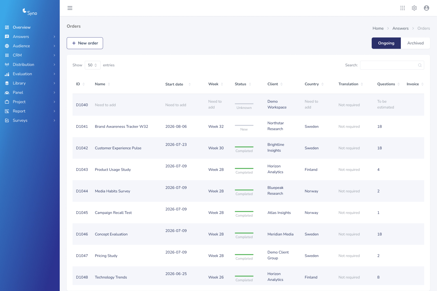 Syno Answers in Syno Cloud